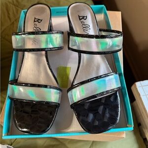Bellini Women's Iridescent Black Sandals